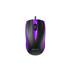 Дротова миша HAVIT HV-MS871 USB Purple (1200 DPI, 3 кл)