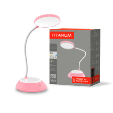 LED настольная лампа с аккумулятором TITANUM TLTF-022P 7W 3000-6500K USB розовая