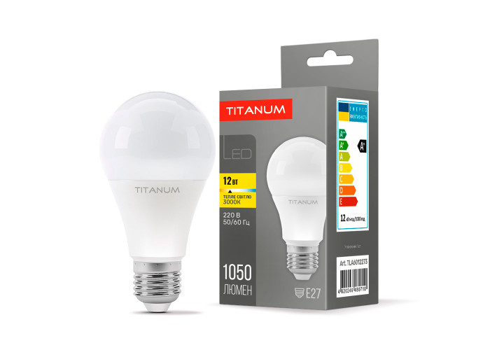 LED лампа TITANUM A60 12W E27 3000K