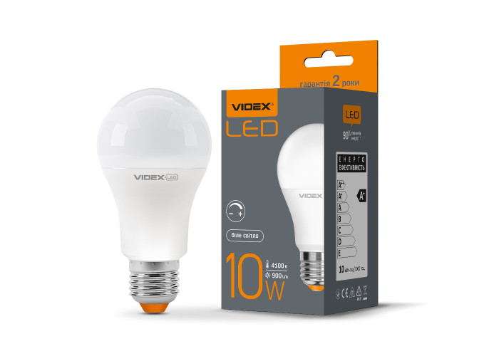 LED лампа VIDEX  A60eD 10W E27 4100K дімерна