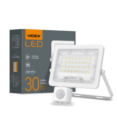 LED прожектор VIDEX F2e 30W 5000K с датчиком движения и освещенности