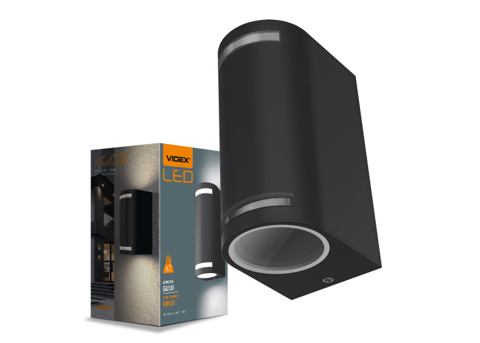LED Світильник архітектурний AR022B IP54 VIDEX GU10x2