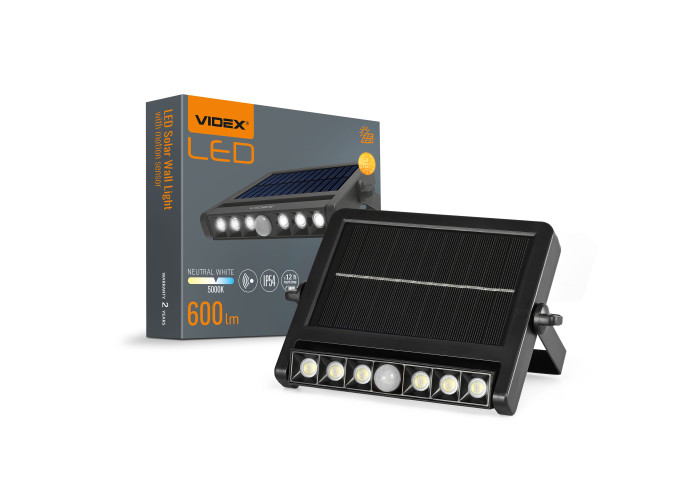 LED світильник автономний настінний IP54 VIDEX 600Lm 5000K Сенсорний