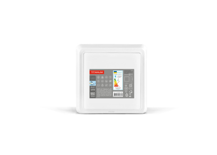 LED Світильник квадратний накладний TITANUM 12W 5000K