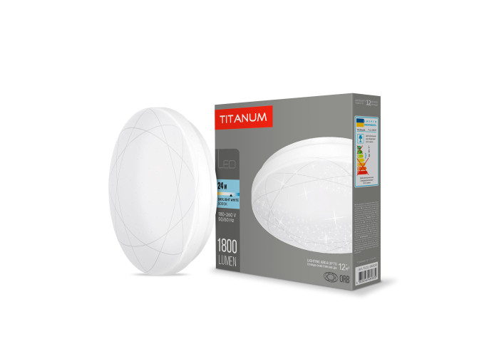 LED світильник настінно-стельовий TITANUM 24W 5000K Орбіта