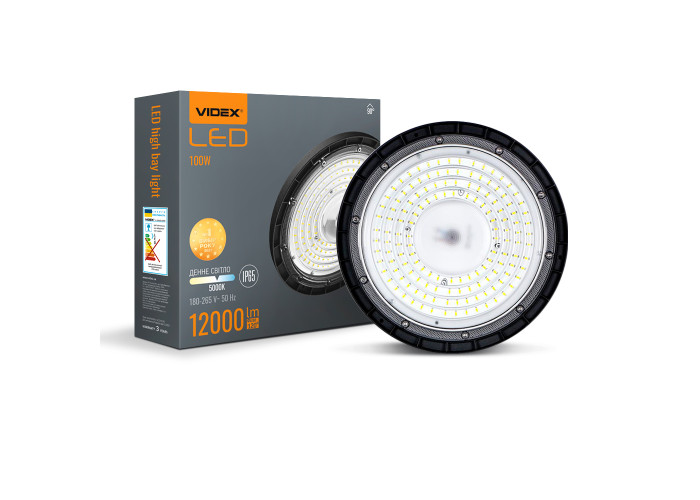 LED світильник висотний ХайБей VIDEX 100W 5000K 12000Lm 220V чорний