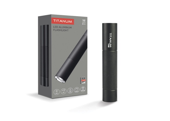 Портативный светодиодный фонарик TITANUM TLF-T14B 300Lm 5000K Black