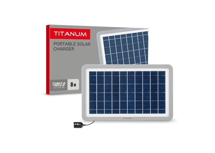 Портативное зарядное устройство солнечная панель TITANUM TSO-M508U 8W