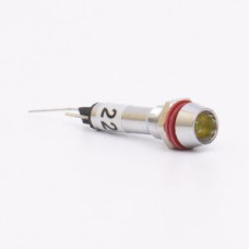 Світлодіодний індикатор металевий AD22C-6 220v AС, білий