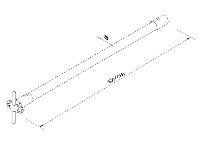 Изоляционная штанга L1000 из Fix (Al/Gfk)