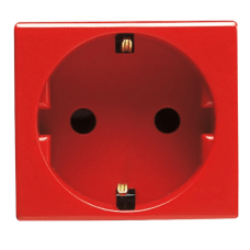 Розетка 2P+E 16A 250В 2 модулі червона SYSTEM GEWISS