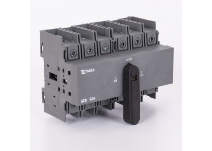 Переключатель нагрузки трехпозиционный SCD 6P 63A TAKEL