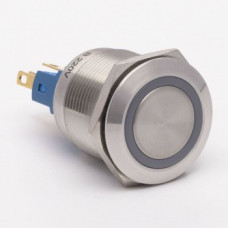 Кнопка металлическая КНМ-22-FJ-E 220V 1NO1NC, красный