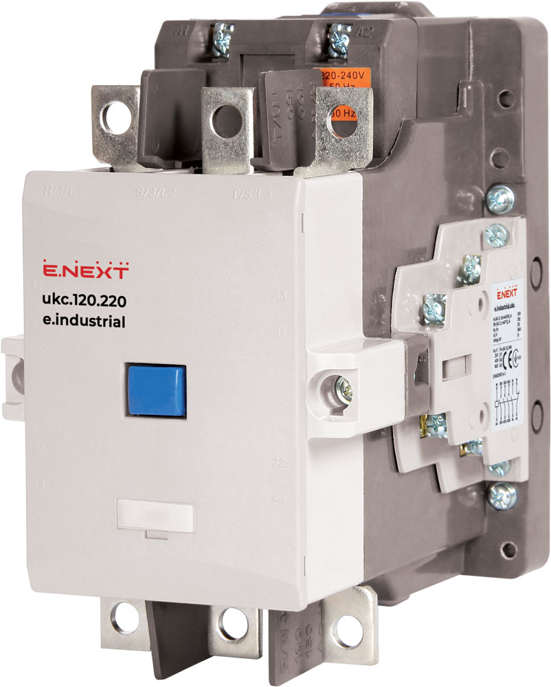 Контактор e.industrial.ukc.120.220, 120А, 220В, 1no+1nc купить по ...
