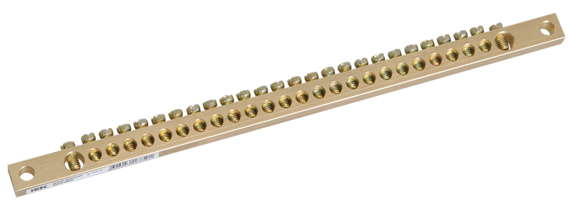 Шина PEN \"земля-ноль\" 8х12мм 26/2 26групп/укроп по краям IEK купить по ...